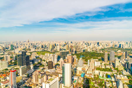 Beautiful cityscape with architecture and building in Bangkok Thailand skyline
