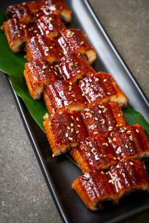 sliced grilled eel or grilled unagi with sauce   (Kabayaki) - .Japanese food styleの写真素材