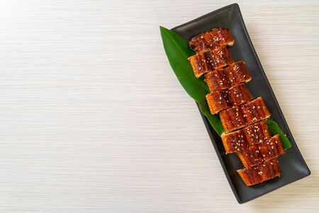 sliced grilled eel or grilled unagi with sauce   (Kabayaki) - .Japanese food styleの写真素材