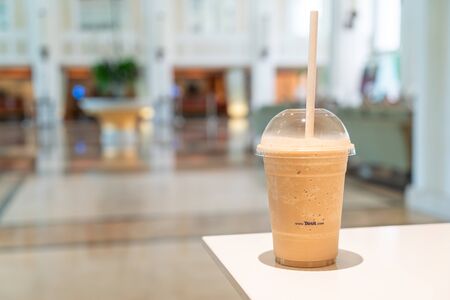 iced and blend coffee toffee in cafe restaurantの写真素材
