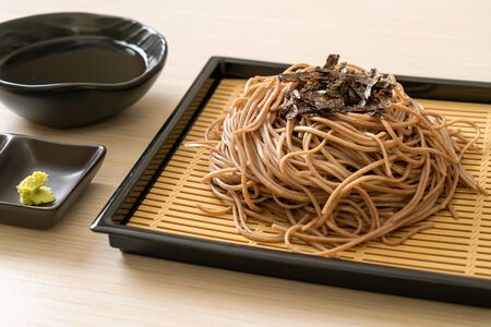 cold buckwheat soba noodles or zaru ramen - Japanese food styleの写真素材