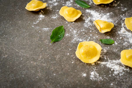Traditional Italian ravioli pasta - Italian food styleの写真素材