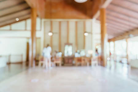 abstract blur and defocused hotel lobby for backgroundの写真素材