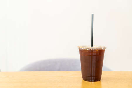 iced americano coffee in cafe restaurant