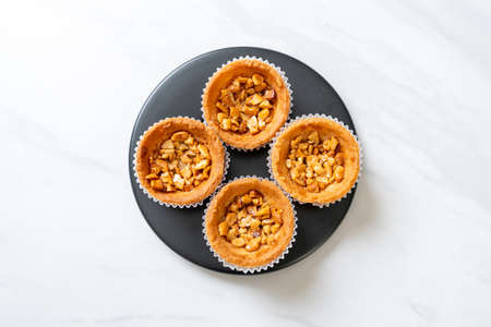 roast cashews nut tart on plateの写真素材