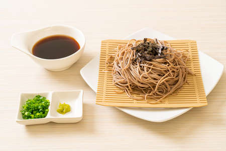 cold buckwheat soba noodles or zaru ramen - Japanese food styleの写真素材