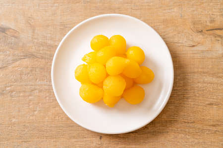 Sweet gold egg yolk drop - a kind of Thai sweetmeat