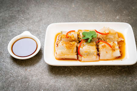 Chinese Steamed Rice Noodle Rolls - Asian food styleの写真素材