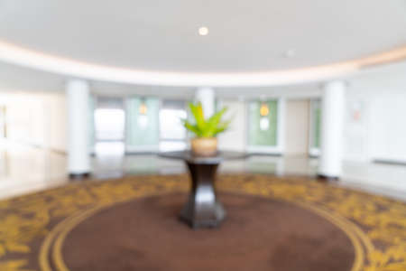 abstract blur luxury hotel lobby and lounge for backgroundの写真素材