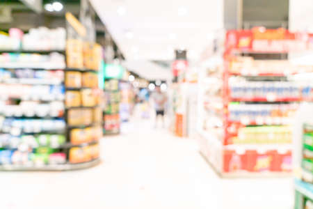 abstract blur and defocused supermarket for backgroundの写真素材