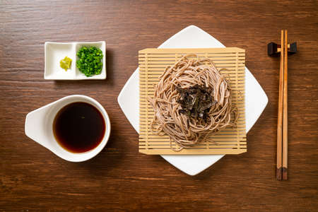 cold buckwheat soba noodles or zaru ramen - Japanese food styleの写真素材