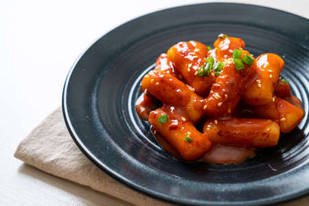 Korean rice cake stick in spicy sauce (Tteokbokki) - Korean food styleの写真素材