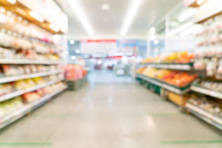 abstract blur and defocused supermarket for backgroundの写真素材