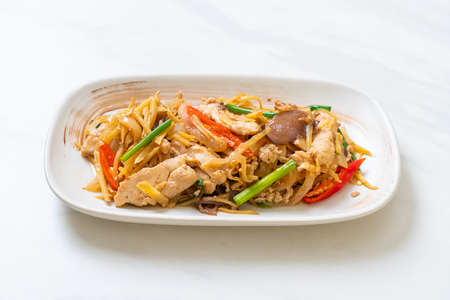 stir-fried chicken with ginger - Asian food styleの写真素材