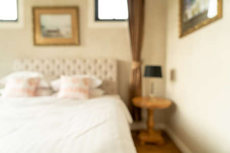 abstract blur bedroom interior for background