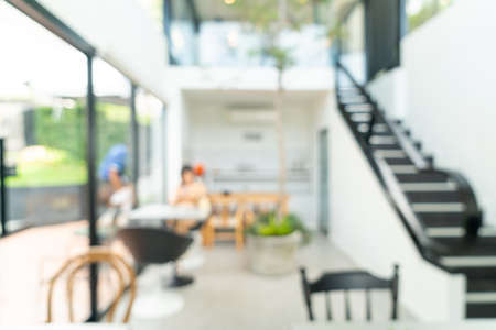abstract blur coffee shop cafe and restaurant for backgroundの写真素材