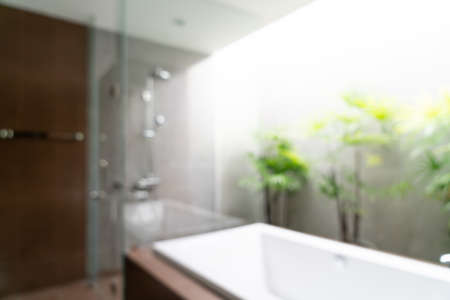 Abstract blur beautiful luxury hotel bathroom interior for background