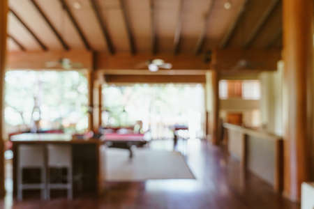 abstract blur and defocused hotel lobby for backgroundの写真素材