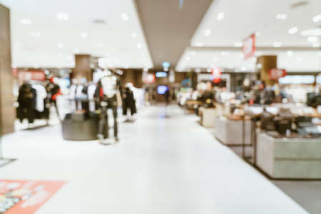 abstract blur luxury shopping mall and retail store for backgroundの写真素材