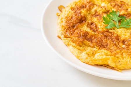 Omelet or Omelette with Ketchupの写真素材