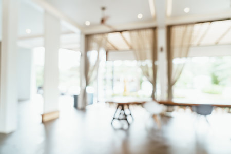 abstract blur hotel lobby for backgroundの写真素材