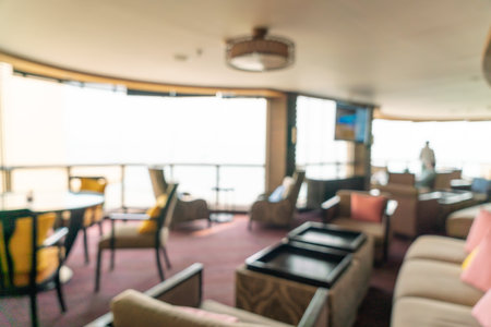 abstract blur luxury hotel lobby and lounge for background