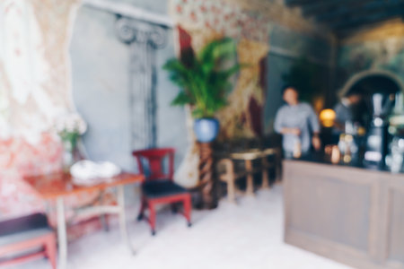 abstract blur coffee shop cafe and restaurant for backgroundの写真素材