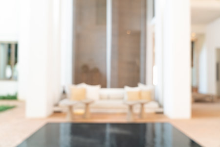 abstract blur lobby hotel for backgroundの写真素材