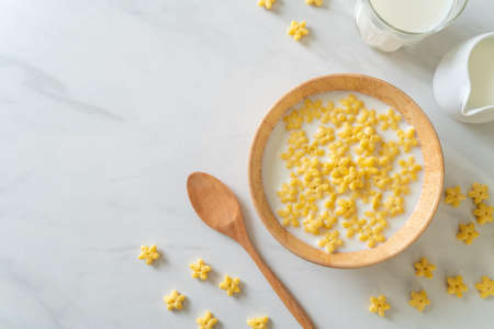 whole grain cereals with fresh milk for breakfast