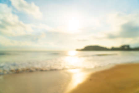 abstract blur beach sea at sunrise or sunset time for backgroundの写真素材