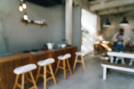 abstract blur coffee shop cafe  and restaurant for backgroundの写真素材