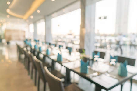 abstract blur and defocused luxury hotel restaurant for backgroundの写真素材