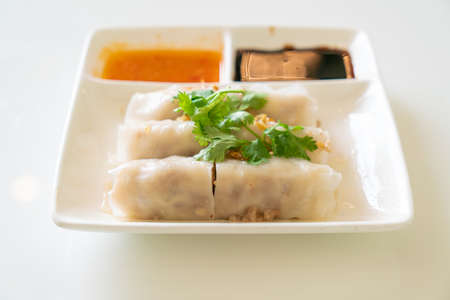 Chinese Steamed Rice Noodle Rolls With Crab - Asian food styleの写真素材