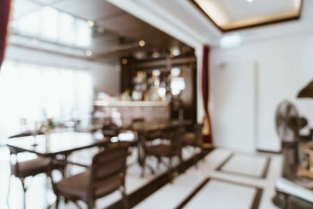 abstract blur and defocused restaurant for backgroundの写真素材
