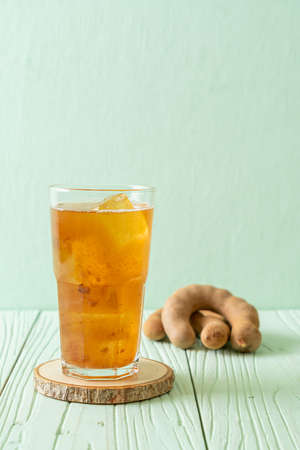 Delicious sweet drink tamarind juice and ice cube - healthy drink styleの写真素材