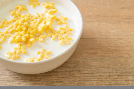 whole grain cereals with fresh milk for breakfast