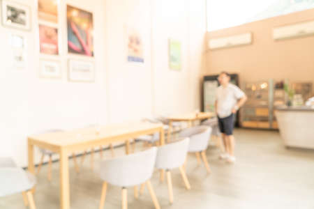 abstract blur and defocused cafe restaurant for backgroundの写真素材