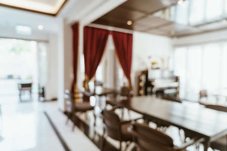 abstract blur and defocused restaurant for backgroundの写真素材