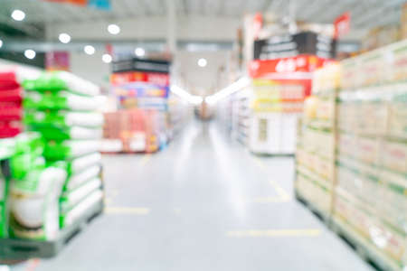 abstract blur and defocused supermarket for backgroundの写真素材