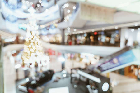 abstract blur luxury shopping mall and retail store for backgroundの写真素材