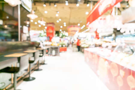 abstract blur and defocused supermarket for backgroundの写真素材