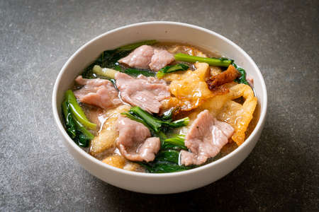 Noodles with Pork in Gravy Sauce - Asian food styleの写真素材