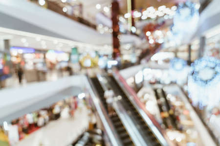 abstract blur luxury shopping mall and retail store for backgroundの写真素材