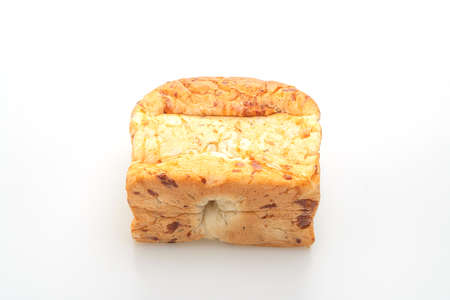 loaf of bread isolated on white backgroundの写真素材