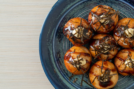 Takoyaki ball dumplings or Octopus balls - Japanese food styleの写真素材