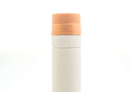 plastic bottle for drink packaging isolated on white background