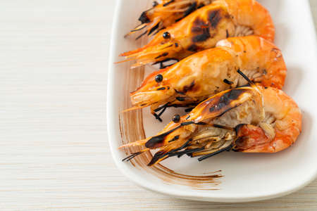 grilled river prawns or shrimps - seafood styleの写真素材