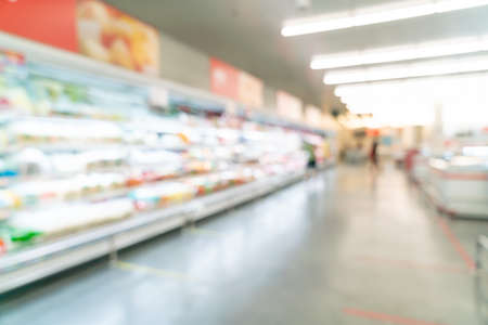 abstract blur and defocused supermarket for backgroundの写真素材