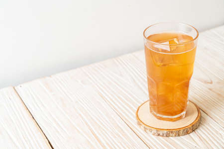 Delicious sweet drink tamarind juice and ice cube - healthy drink styleの写真素材
