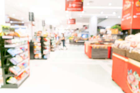 abstract blur and defocused supermarket for backgroundの写真素材